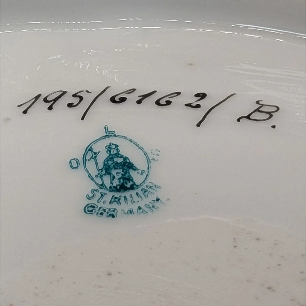 Antique OLS St Kilian Serving Bowl Floral Oscar Schlegelmilch Hand Painted SEE